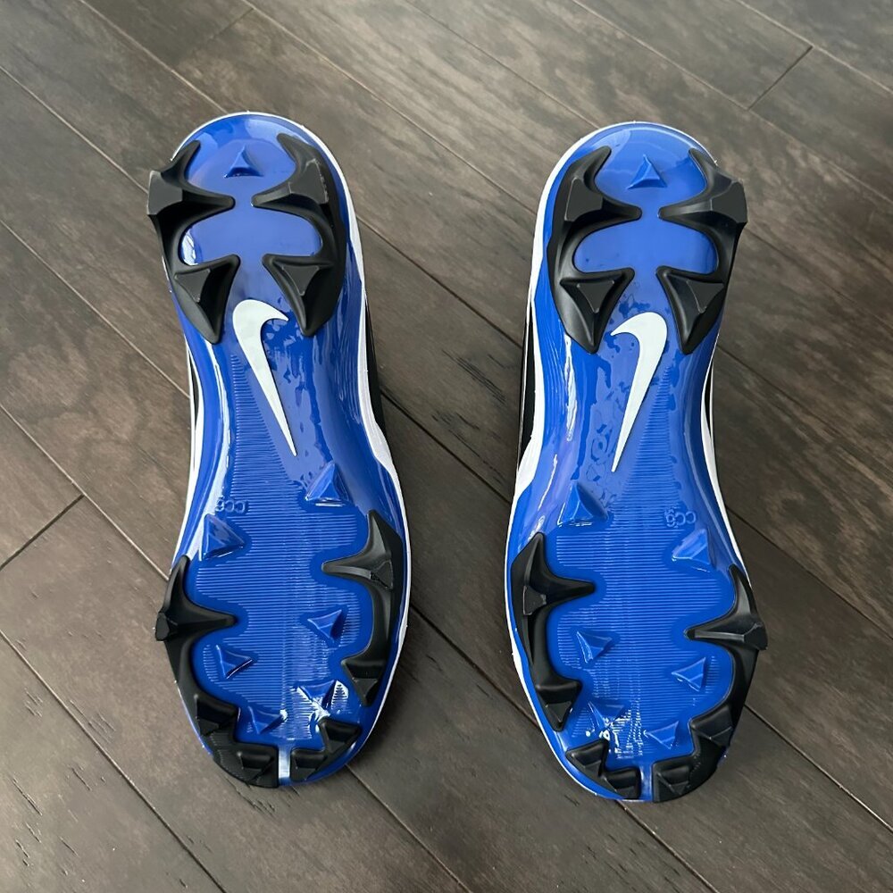 Nike Alpha White & Blue Men's 10 Football Cleats NWOT - Picture 7 of 10